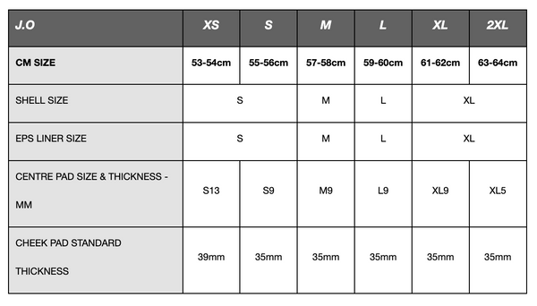 j.o size guide