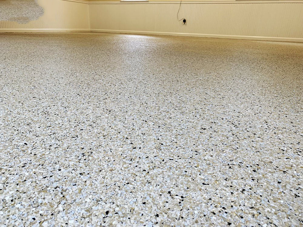 epoxy flakes on garage floor seven