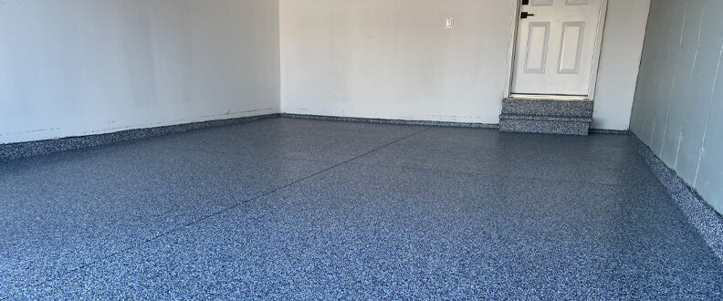 epoxy flakes on garage floor eight