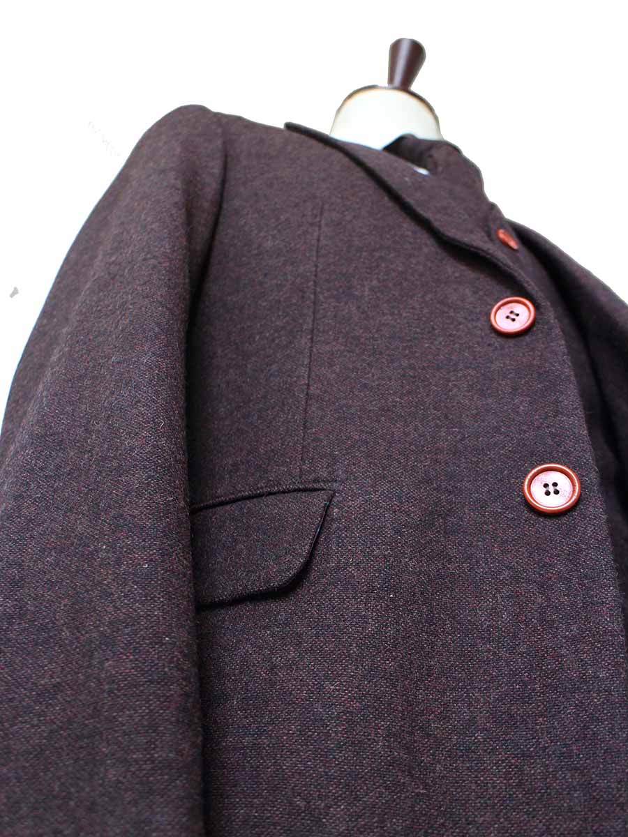 DARK BROWN BARLEYCORN TWEED JACKET