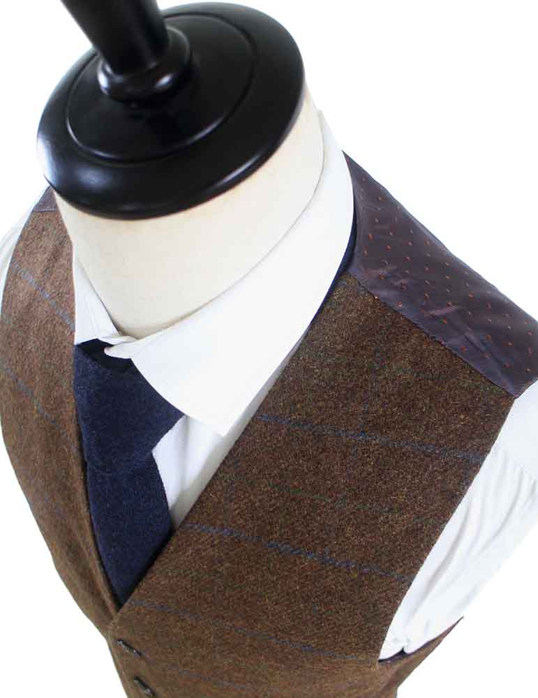 BROWN TATTERSALL TWEED 3 PIECE SUIT