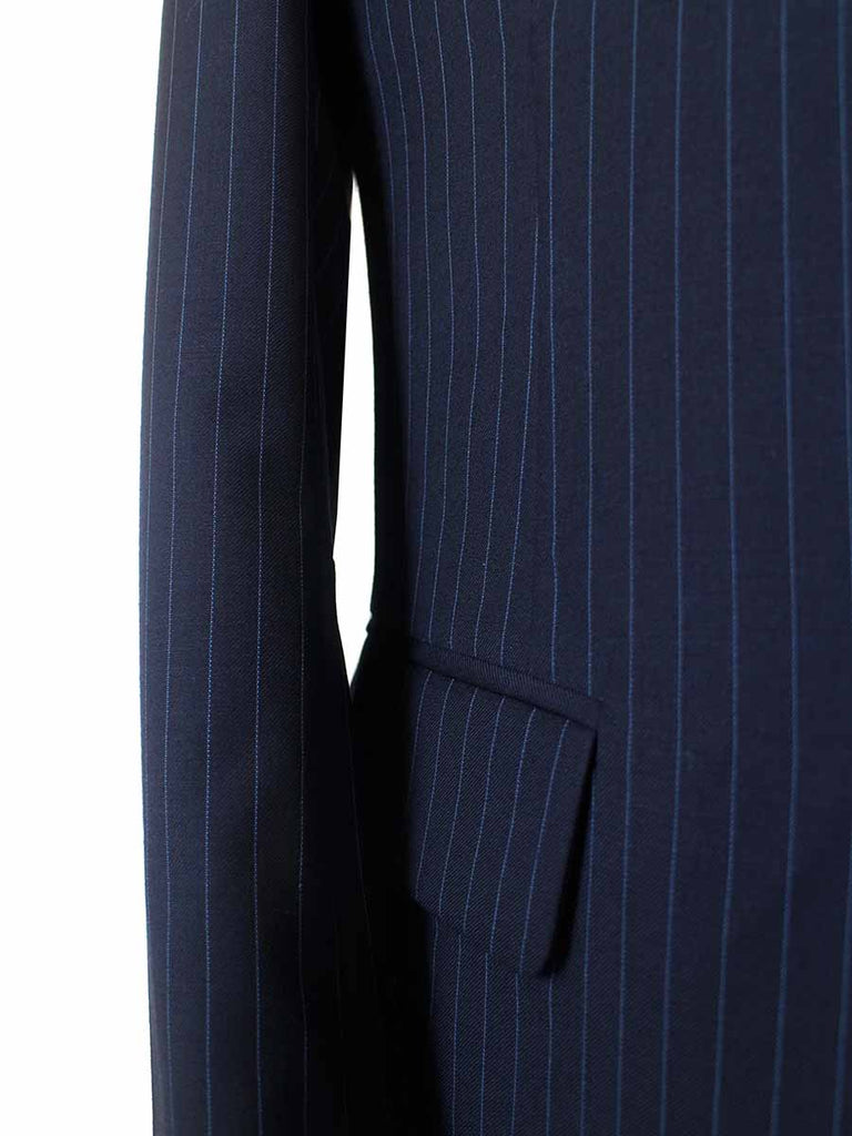 DARK BLUE PINSTRIPE WORSTED 3 PIECE SUIT – BDtailormade