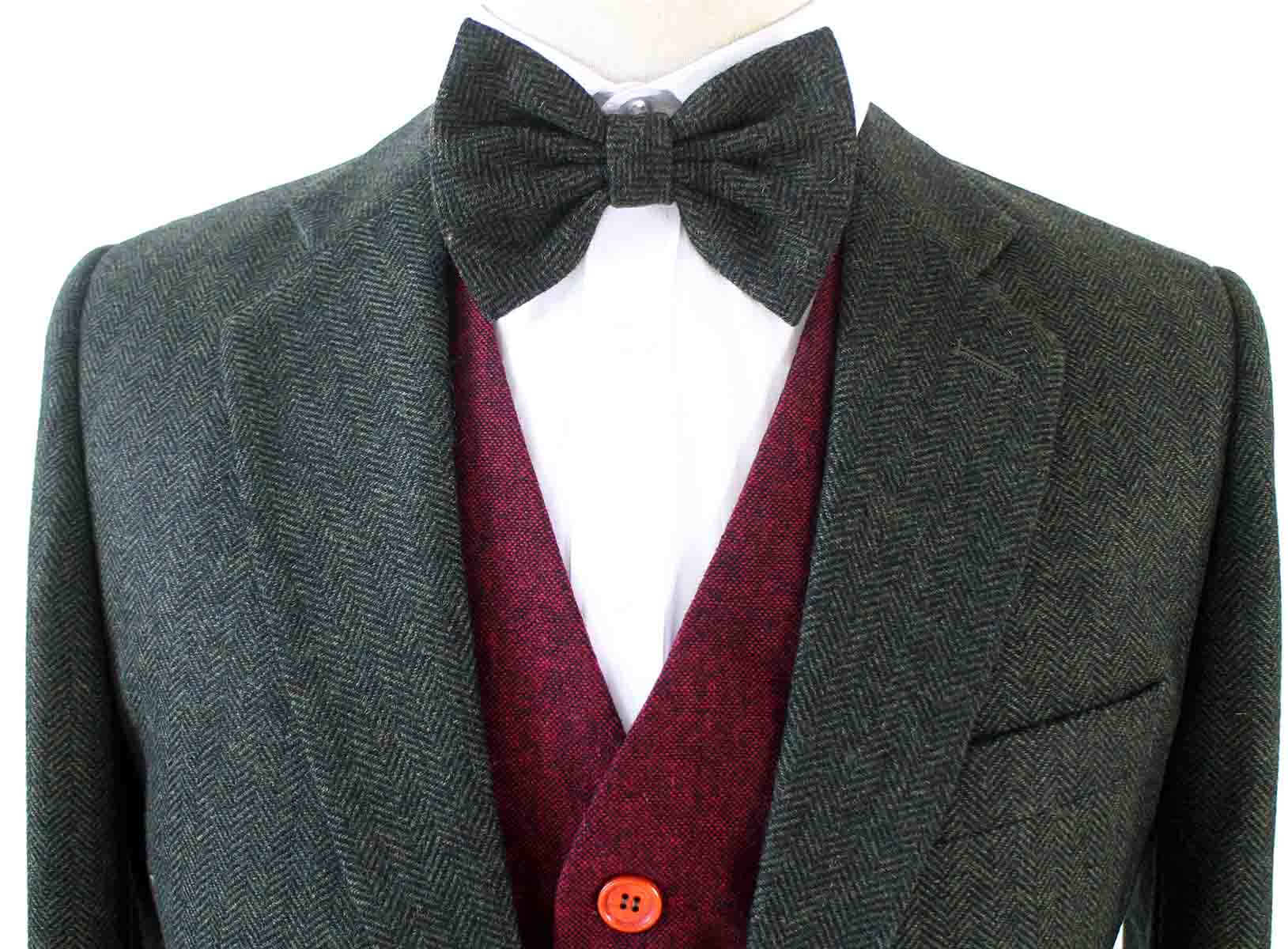 GREEN HERRINGBONE MIX & MATCH TWEED 3 PIECE SUIT