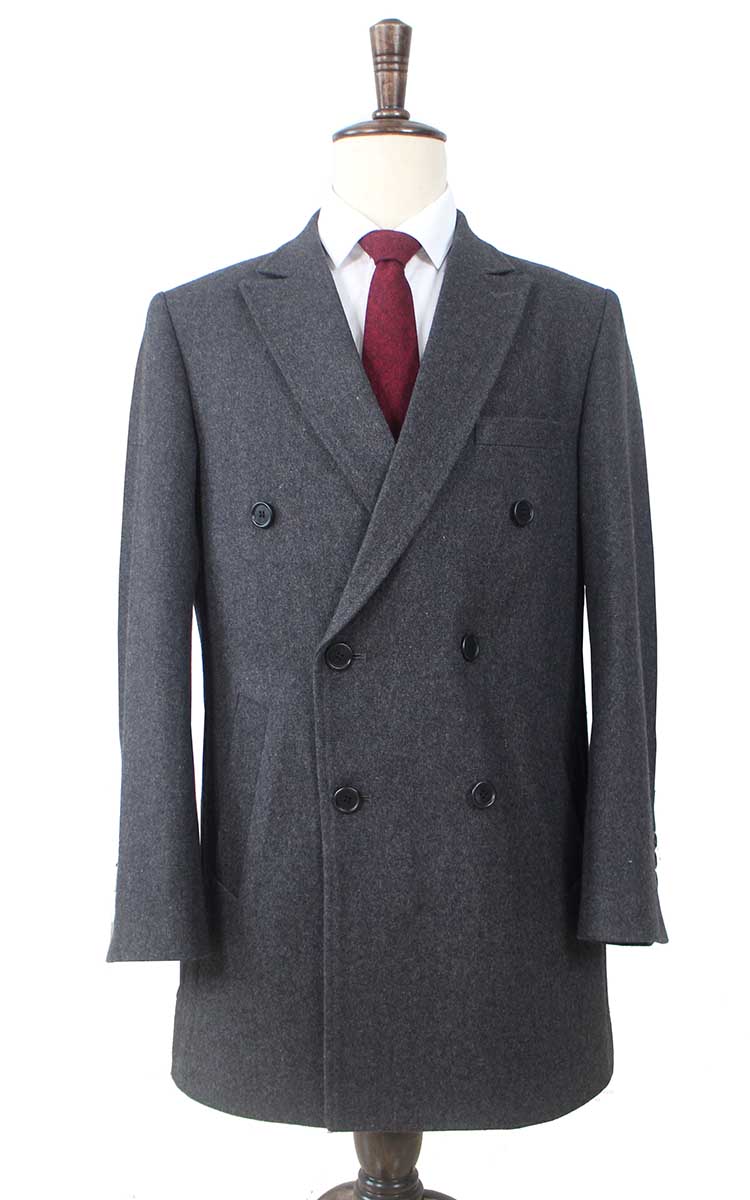 TWEED OVERCOAT GREY TWILL