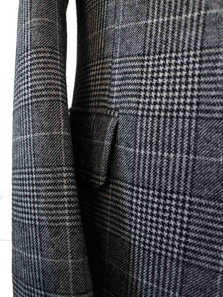 LIGHT GREY HOUNDSTOOTH PLAID TWEED 3 PIECE SUIT丨BDtailormade