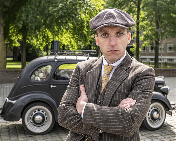 BROWN PINSTRIPE TWEED 3 PIECE SUIT