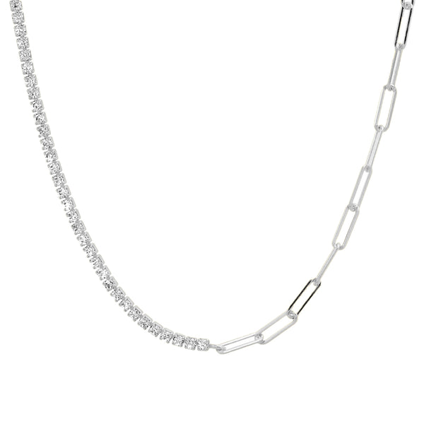 Round Diamond Tennis Necklace | Ouros Jewels