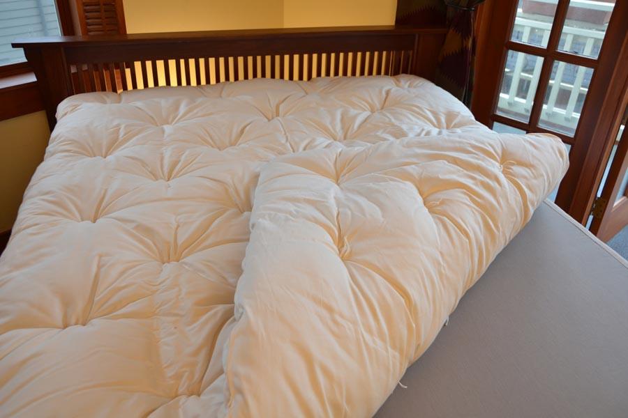 a diamond wool mattress topper