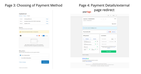 2checkout pages 3 & 4