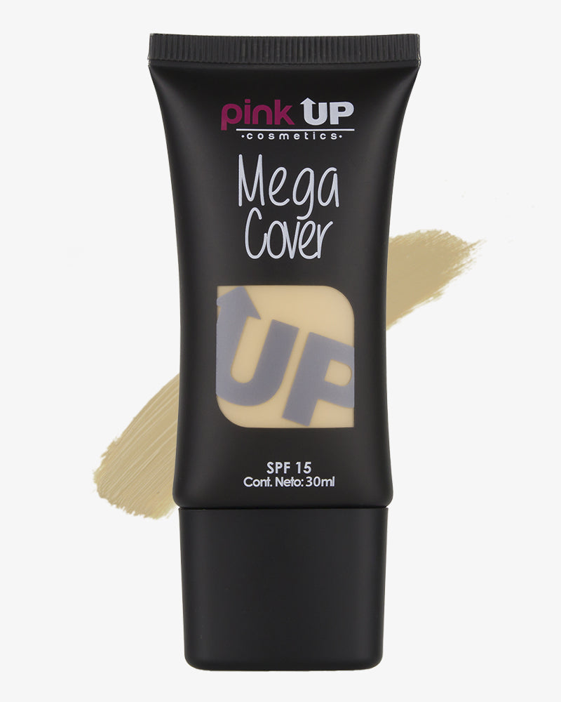 MAQUILLAJE LÍQUIDO MEGA COVER BEIGE - PINK UP – Hey Guapa