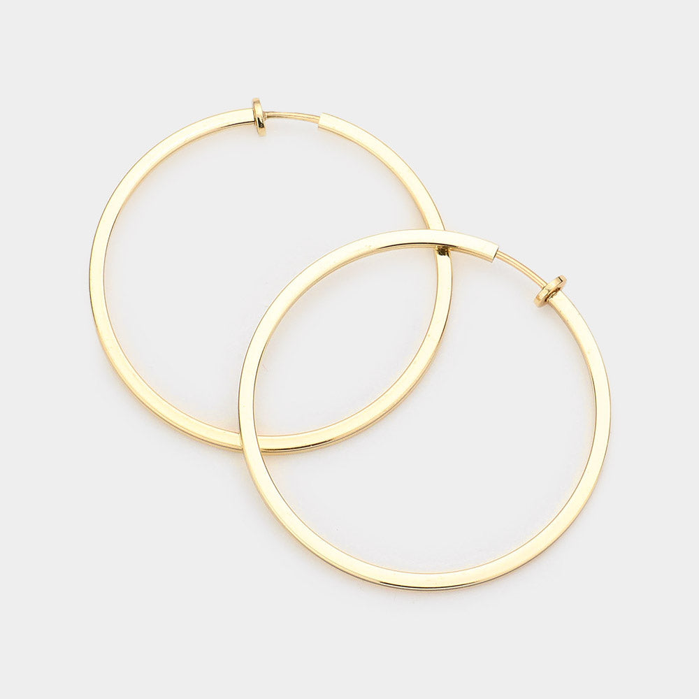 Classic Gold Hoop Earrings | Beatrixbell Handcrafted Jewelry – Beatrixbell  Handcrafted Jewelry + Gift