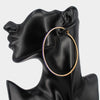Large Sapphire Rhinestone Hoop Earrings | 3"