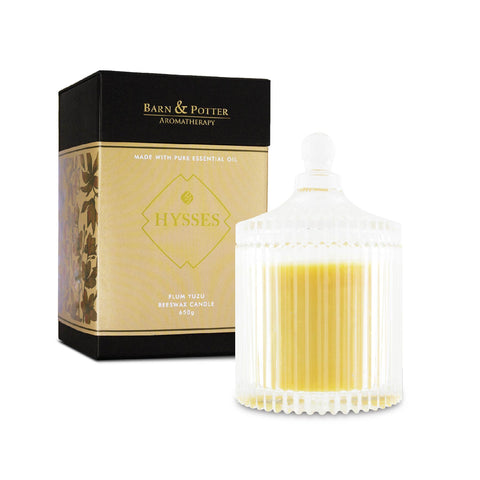 HYSSES Beeswax Candle Plum Yuzu, 650g