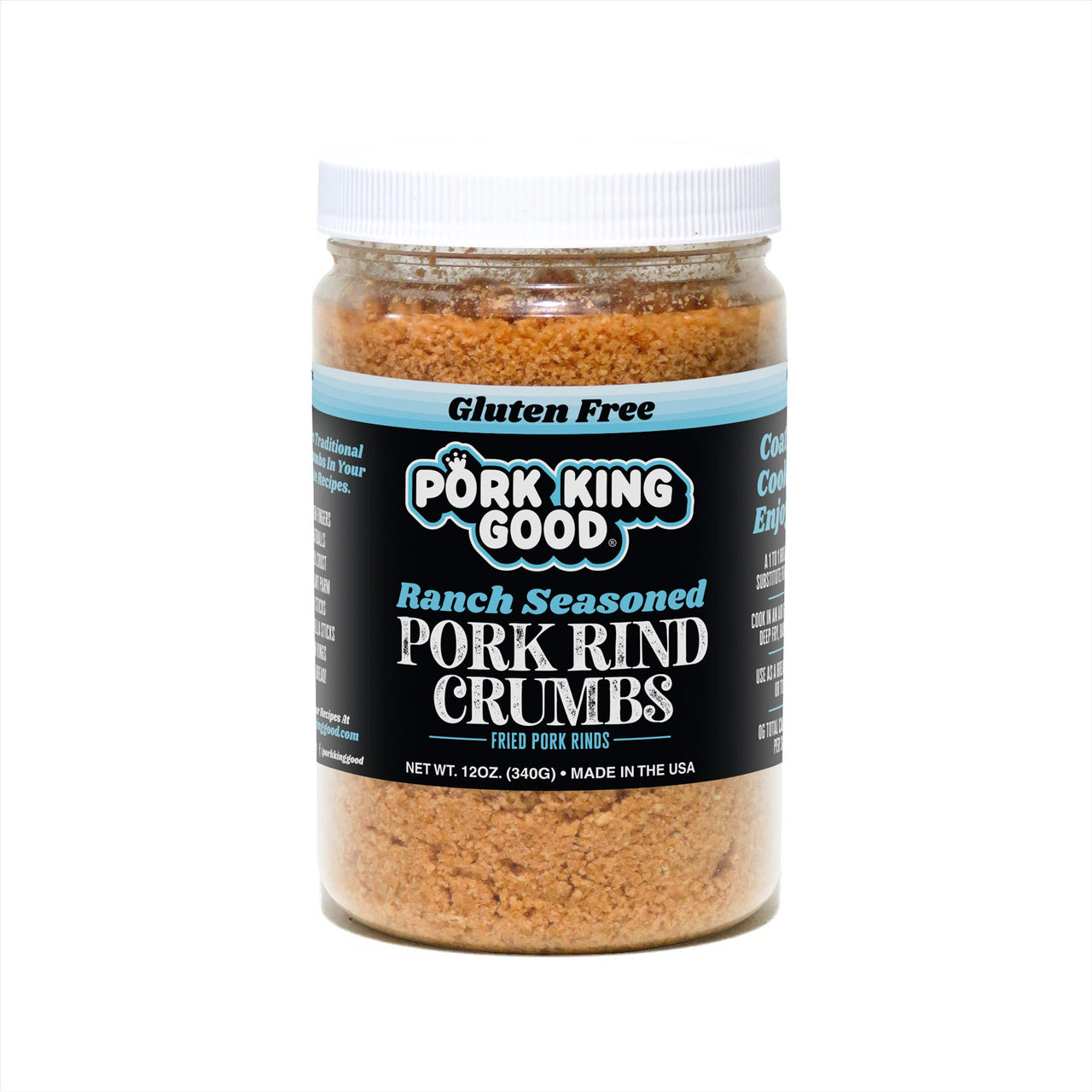 Pork King Good Pork Rind Crumbs, 12 oz / Unseasoned