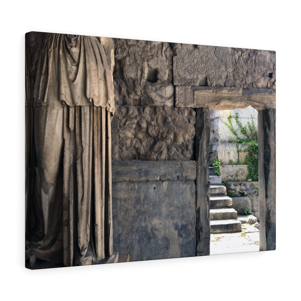 Goddess and Doorway Canvas Print, Athens, Greece