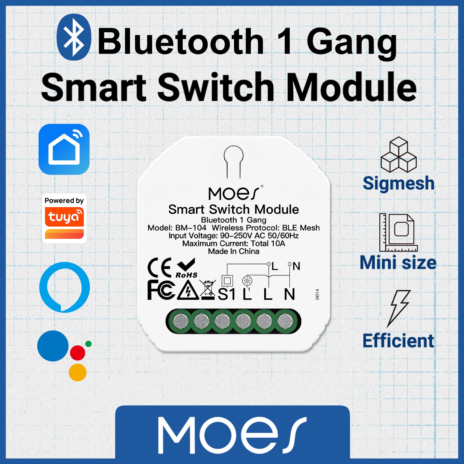 bluetooth 1 gang smart switch module