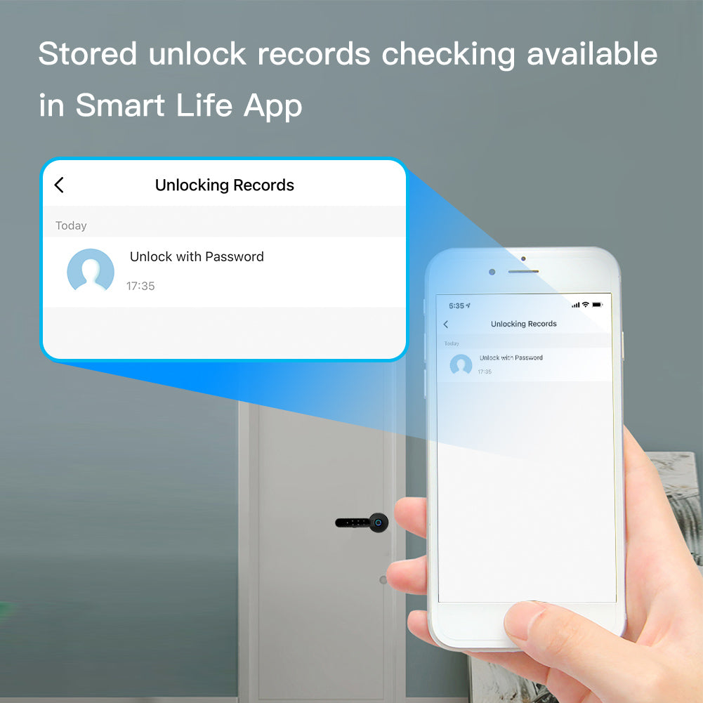 Stored unlock records checking available in Smart Life App