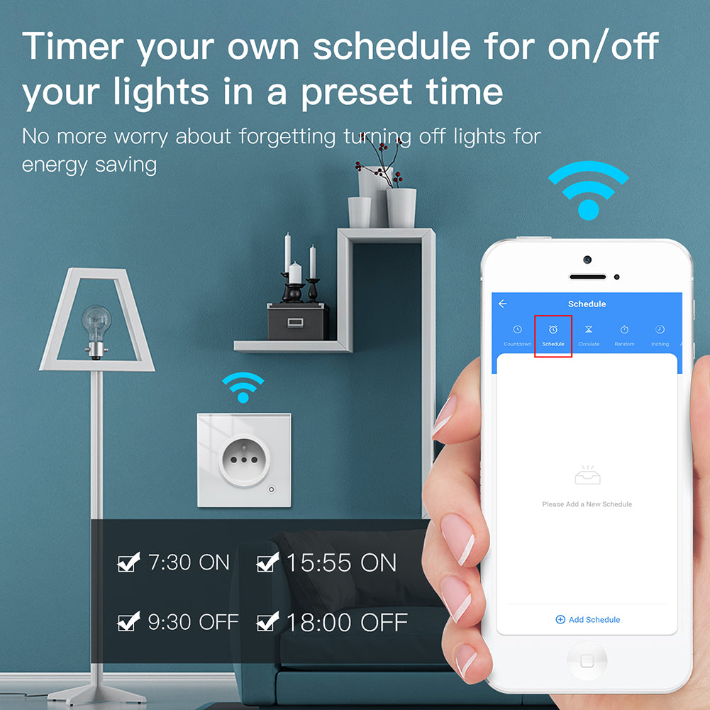 Timer your own schedule for on/ off your lights in a preset time