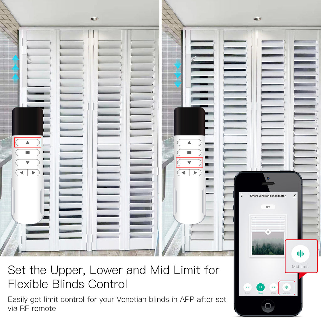 Set the Upper, Lower and Mid Limit for Flexible Blinds Control