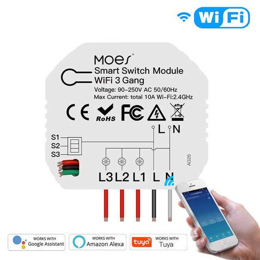 MOES WiFi Ceiling Fan Light Switch Module