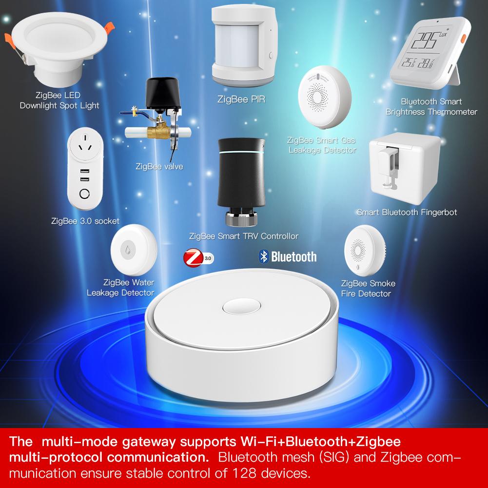 Multi-mode Smart Home Gateway ZigBee WiFi Bluetooth Mesh Hub Work with