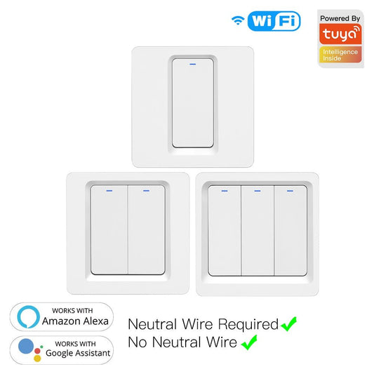 WiFi Smart Switches No Neutral Required  2 Gang Smart Switch No Neutral-  EnerjSmart – ENERJ Smart EU