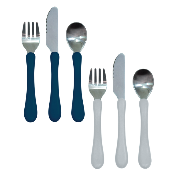 3 Sets Toddler Utensils, Stainless Steel Fork and Spoon Safe Children's  Cutlery Set Round Handle Cute for Baby 