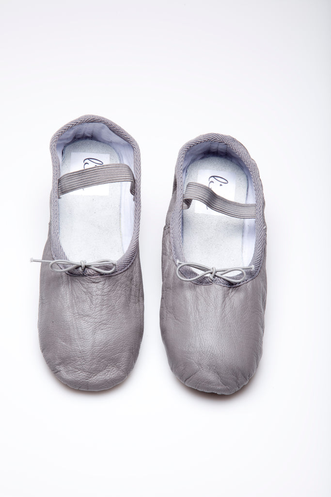 womens grey ballet flats