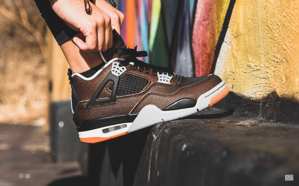 jordan 4 starfish on feet