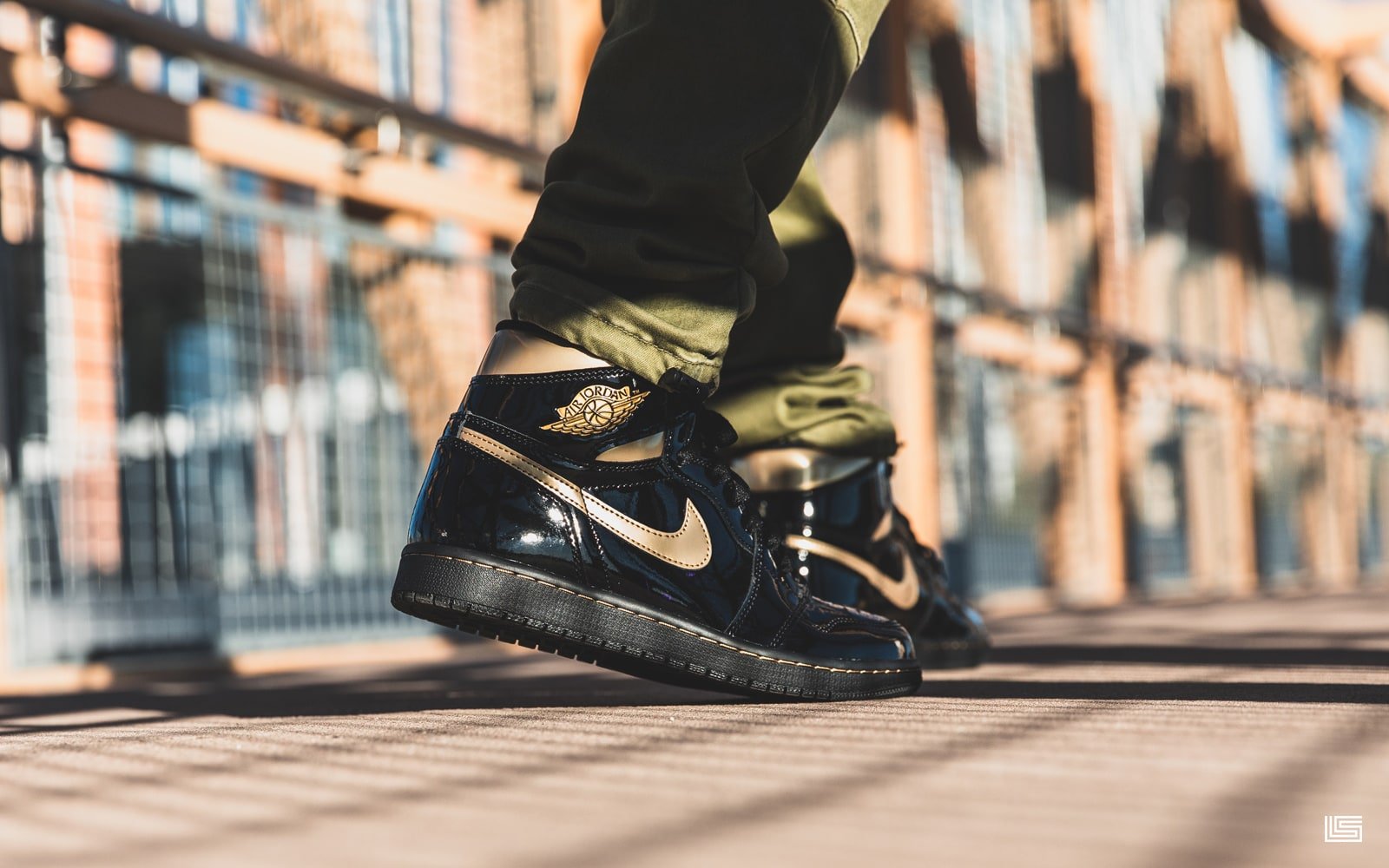 all black with gold jordans