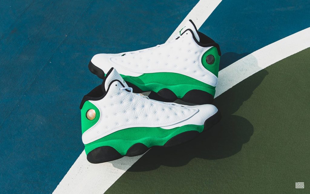 Luckey Green Custom LV Jordan Retro 13s . Inbox me for orders or info