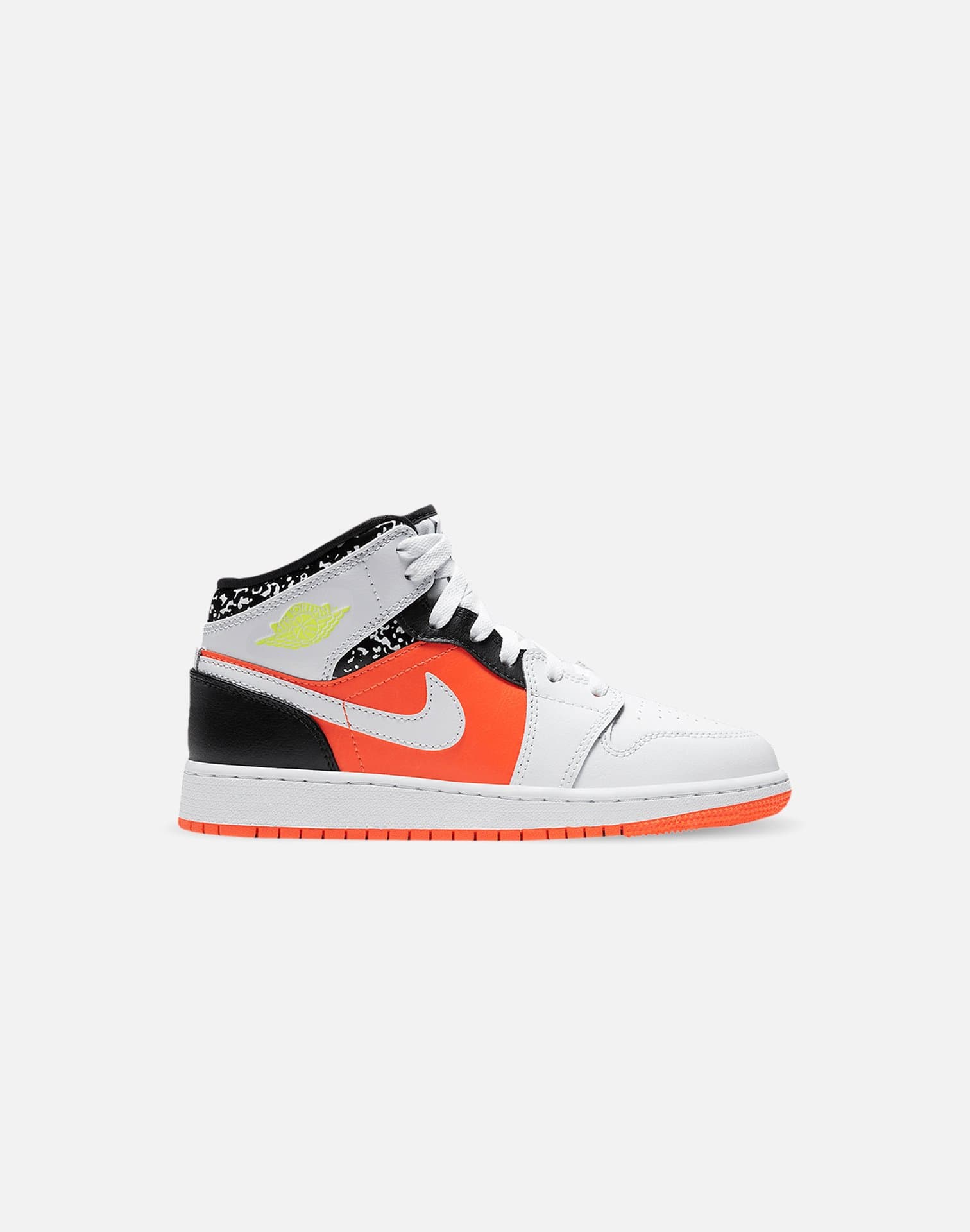 air jordan 1 mid hyper crimson volt white black