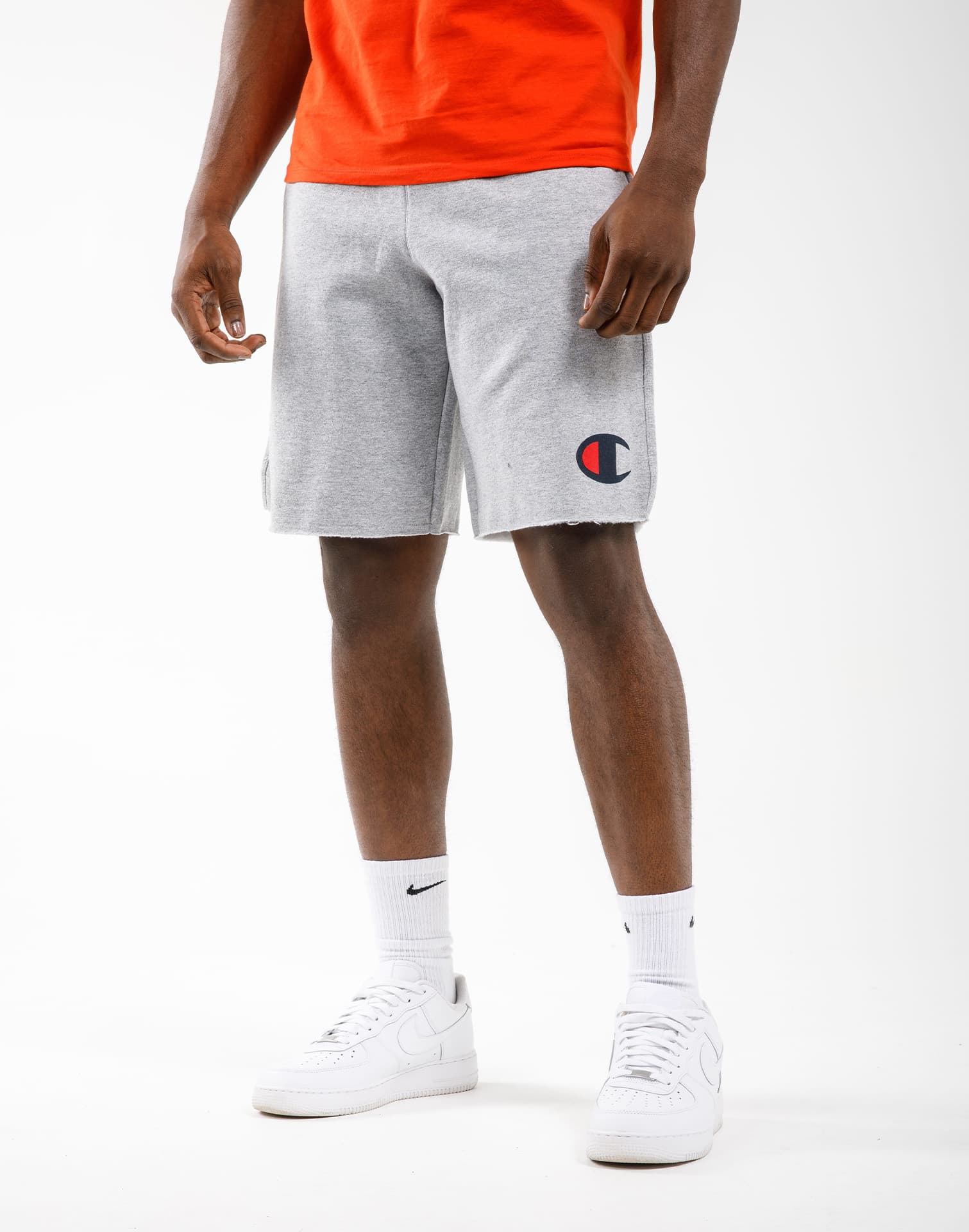 champion powerblend fleece shorts