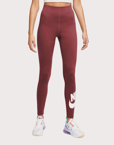 Buy Nike Womens Club Legging Large-Swoosh Tights Black/Pink/Volt