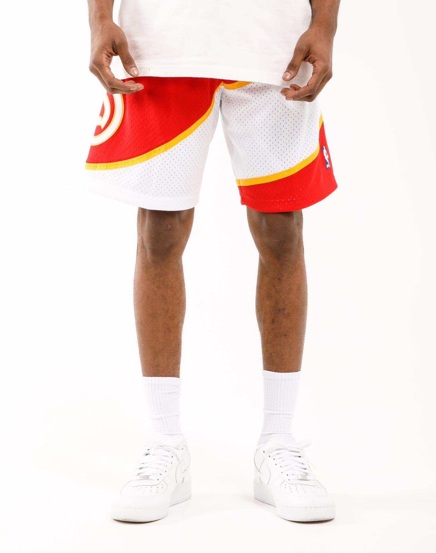 hawks mitchell and ness shorts