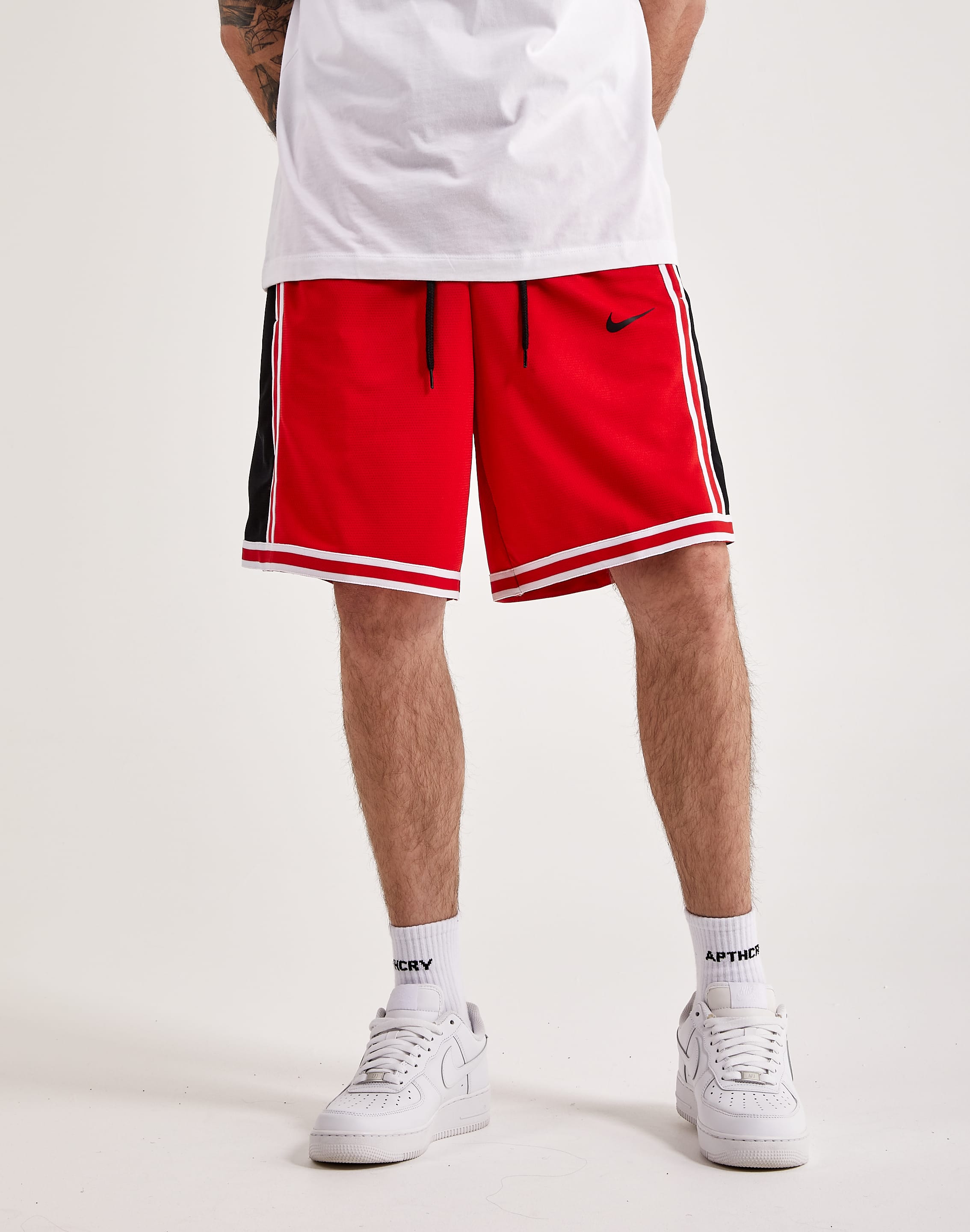 Nike DNA Dri-Fit Basketball Shorts White Black Gold CV1897-100 Men's  Size XL