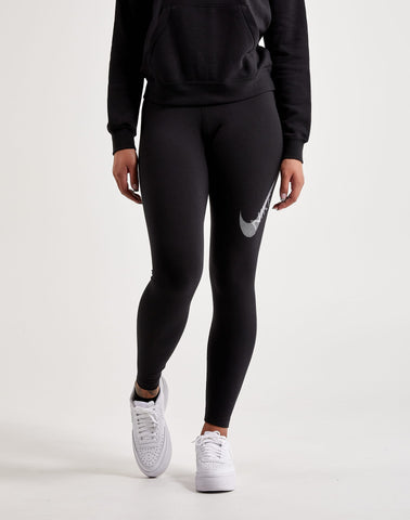 Nike, Pants & Jumpsuits, Nike Womens Sportswear Swoosh High Rise Leggings  Size Xs Blackwhite Dr665 10