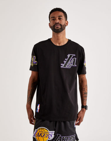 LOS ANGELES LAKERS TRIPLE BLACK PRO TEAM SHORT (BLACK) – Pro Standard