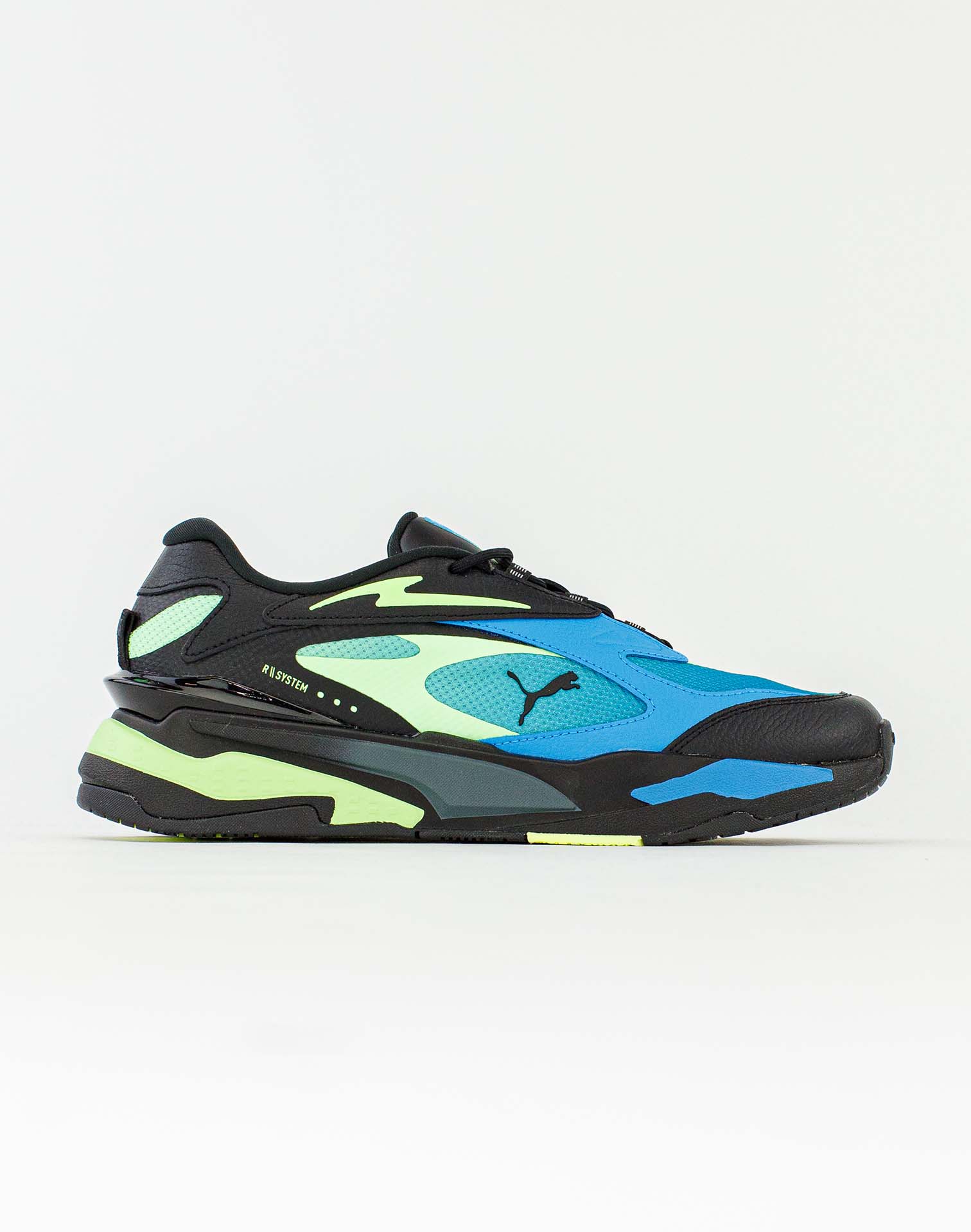 Puma RS-Fast Light Sense Men's Shoes, Black/Blue/Yellow, Size: 9