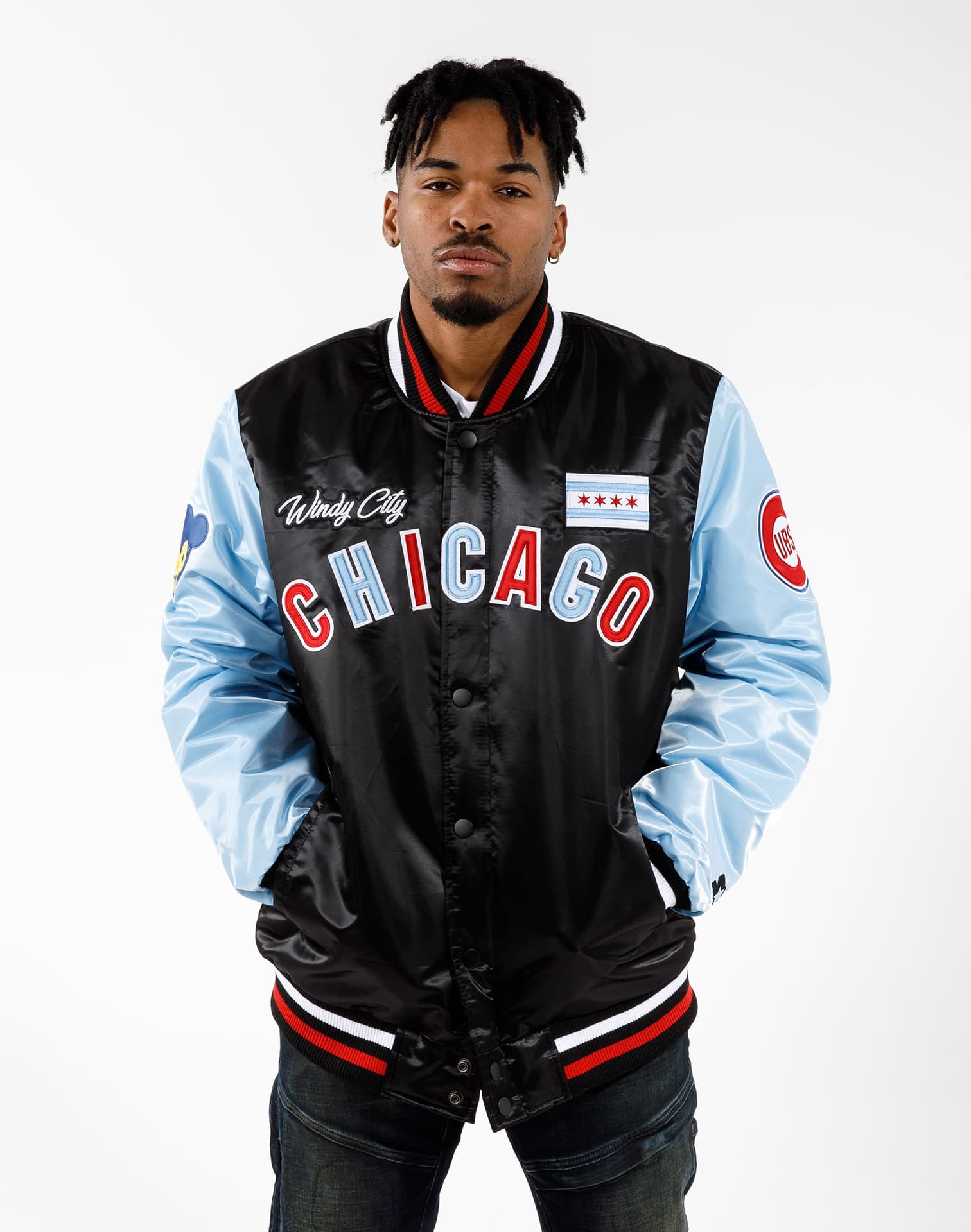 Starter Mlb Chicago Cubs Colorblock Satin Jacket – DTLR