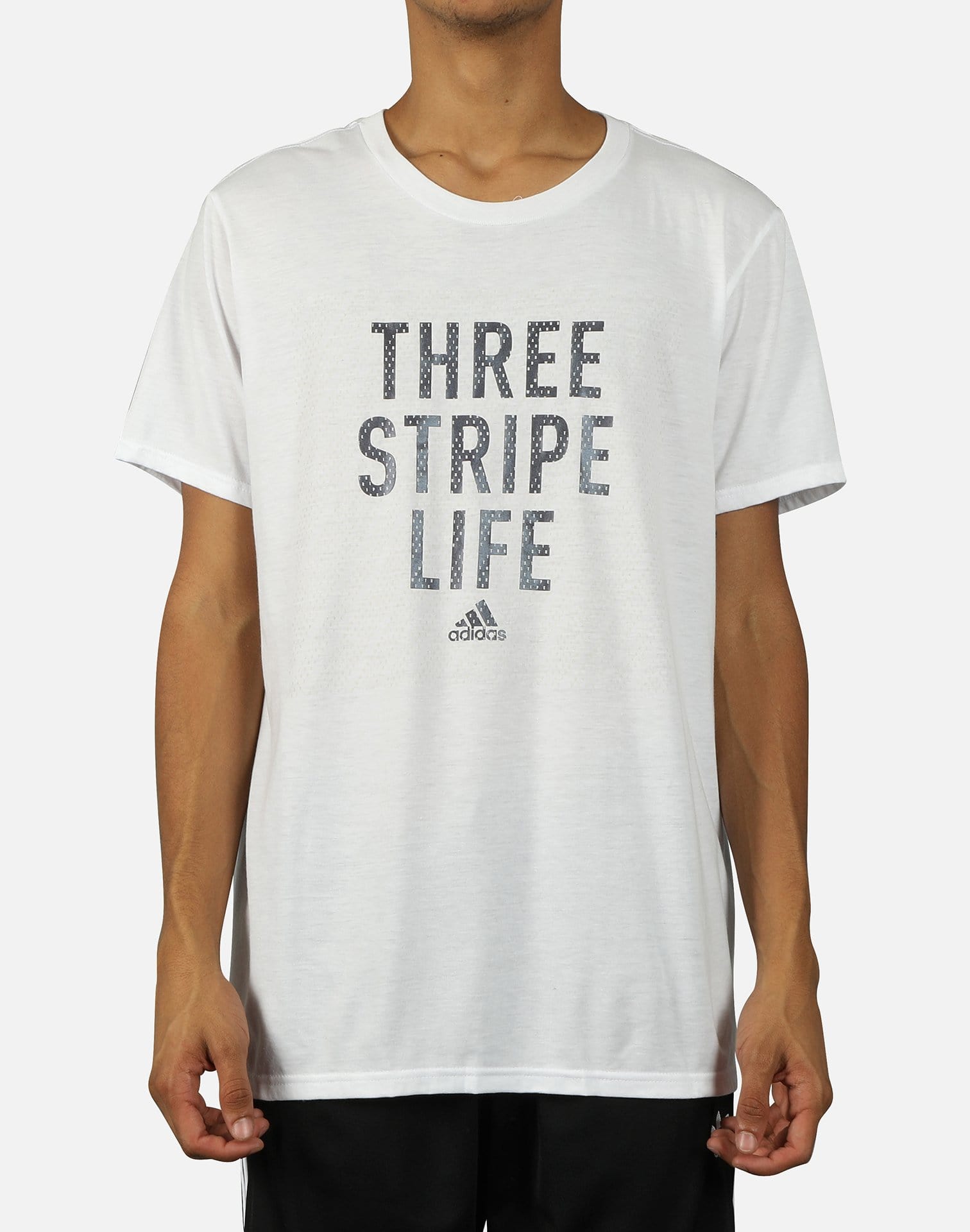 adidas three stripe life t shirt