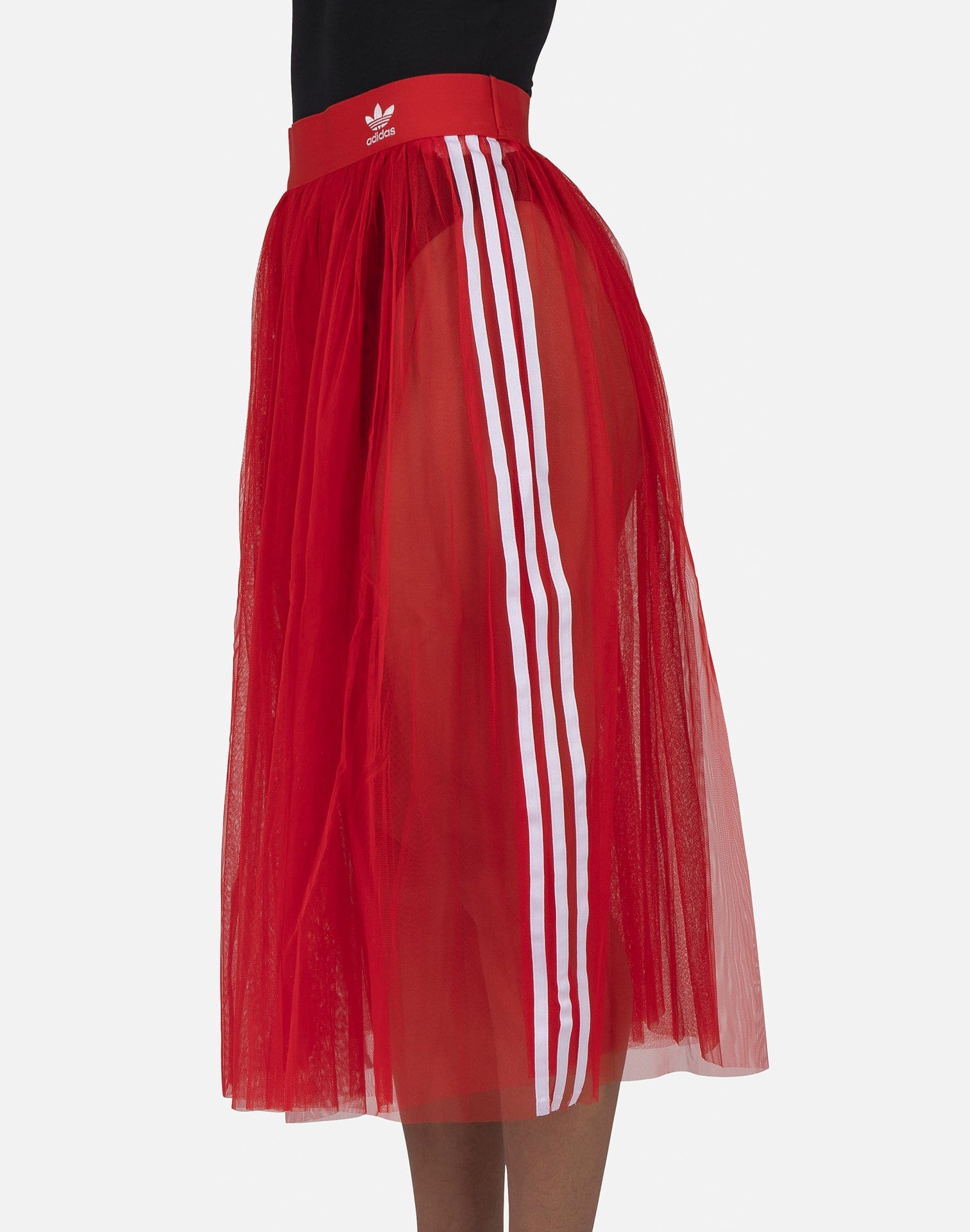 adidas red tulle skirt