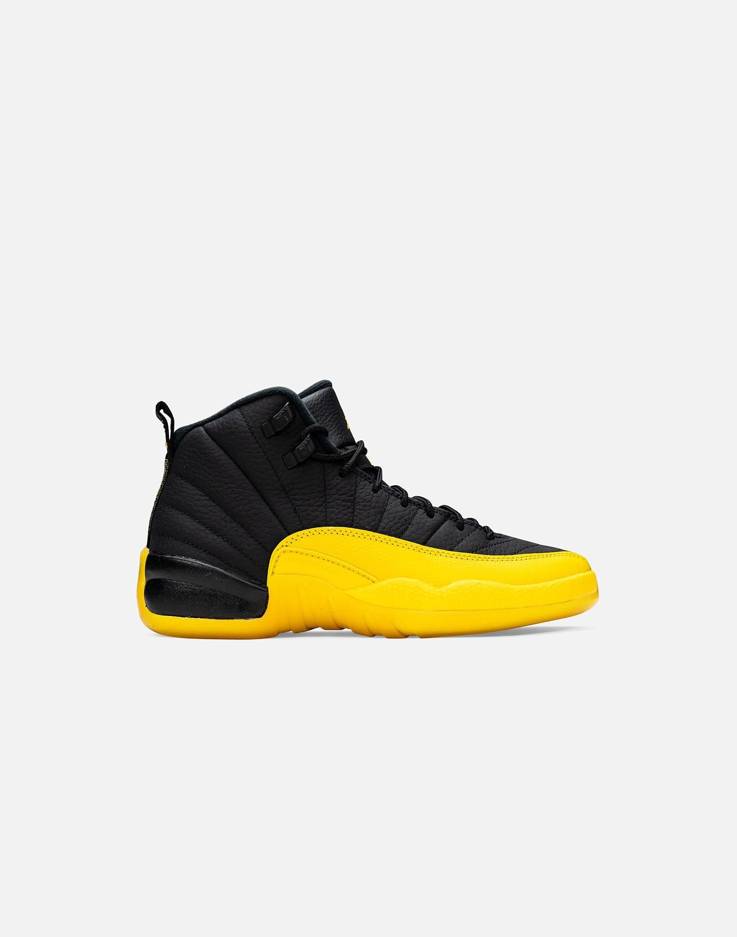 jordan 12 black and gold grade school