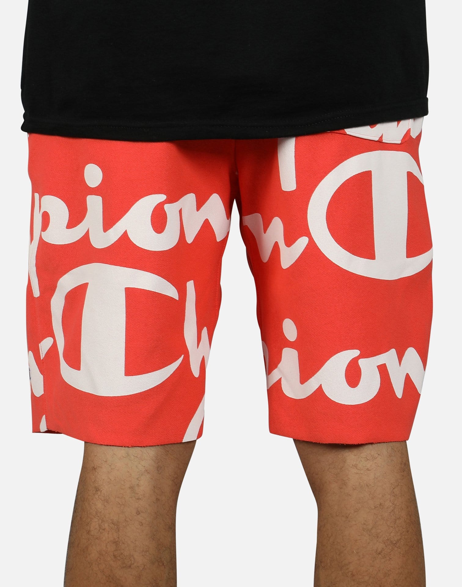 champion reverse weave cut off short aop