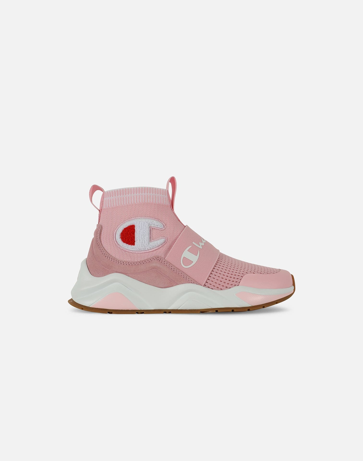 pink and grey champion shoes