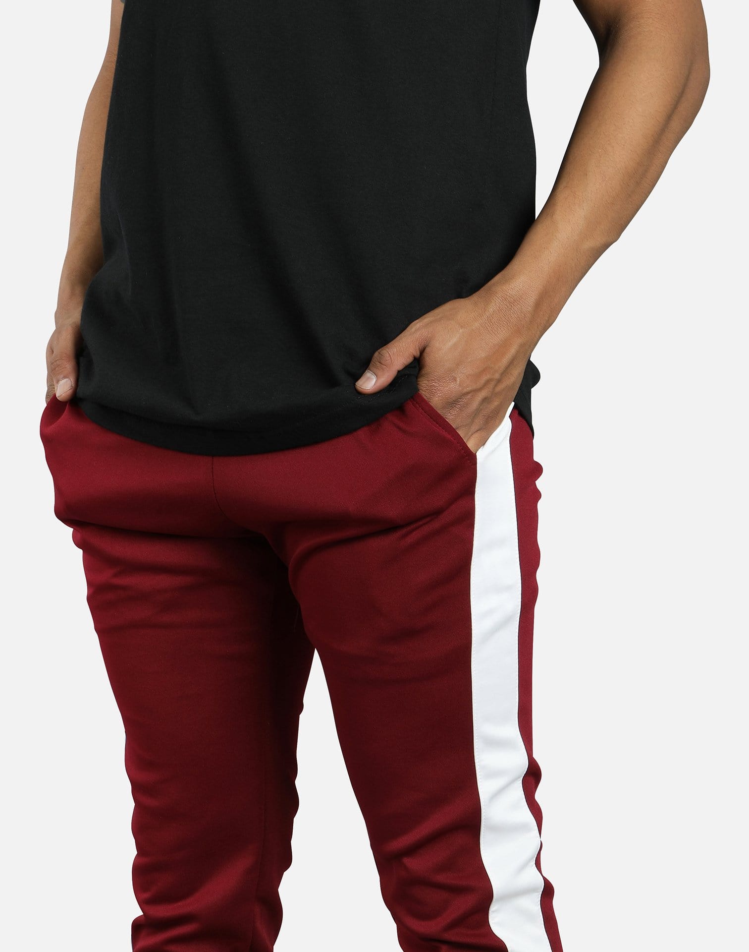 epitome side stripe track pants