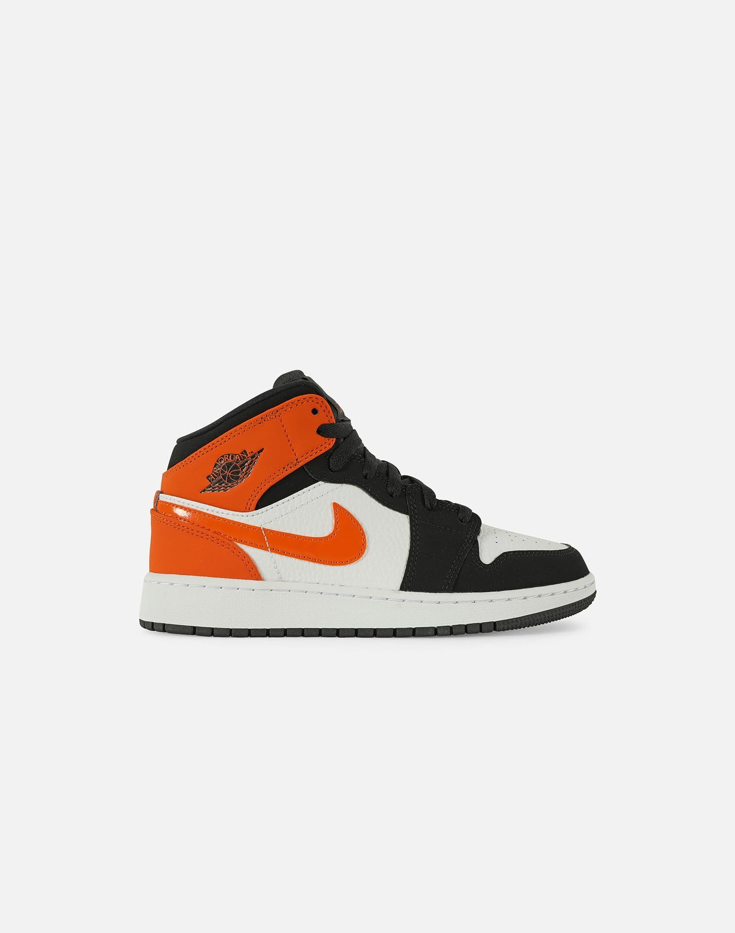 air jordan 1 mid orange grade school