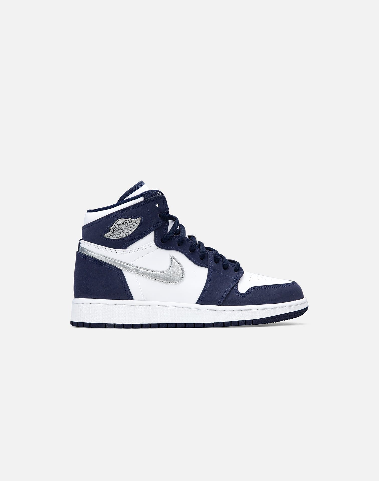 blue and white jordan 1 grade school