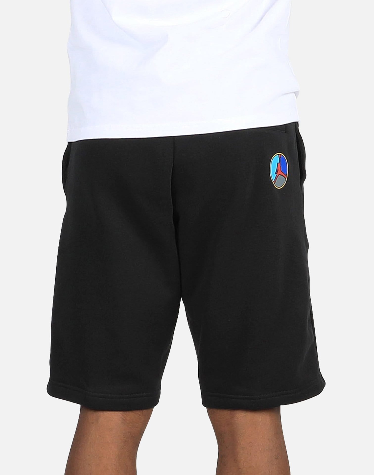 jordan sticker fleece shorts