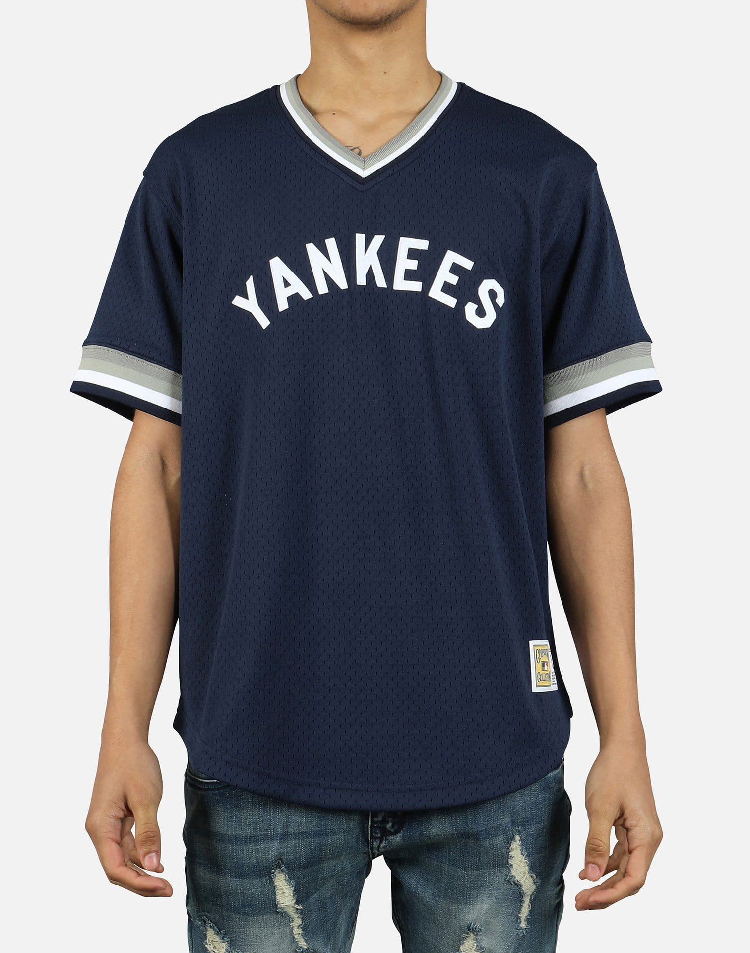 mitchell and ness mesh v neck